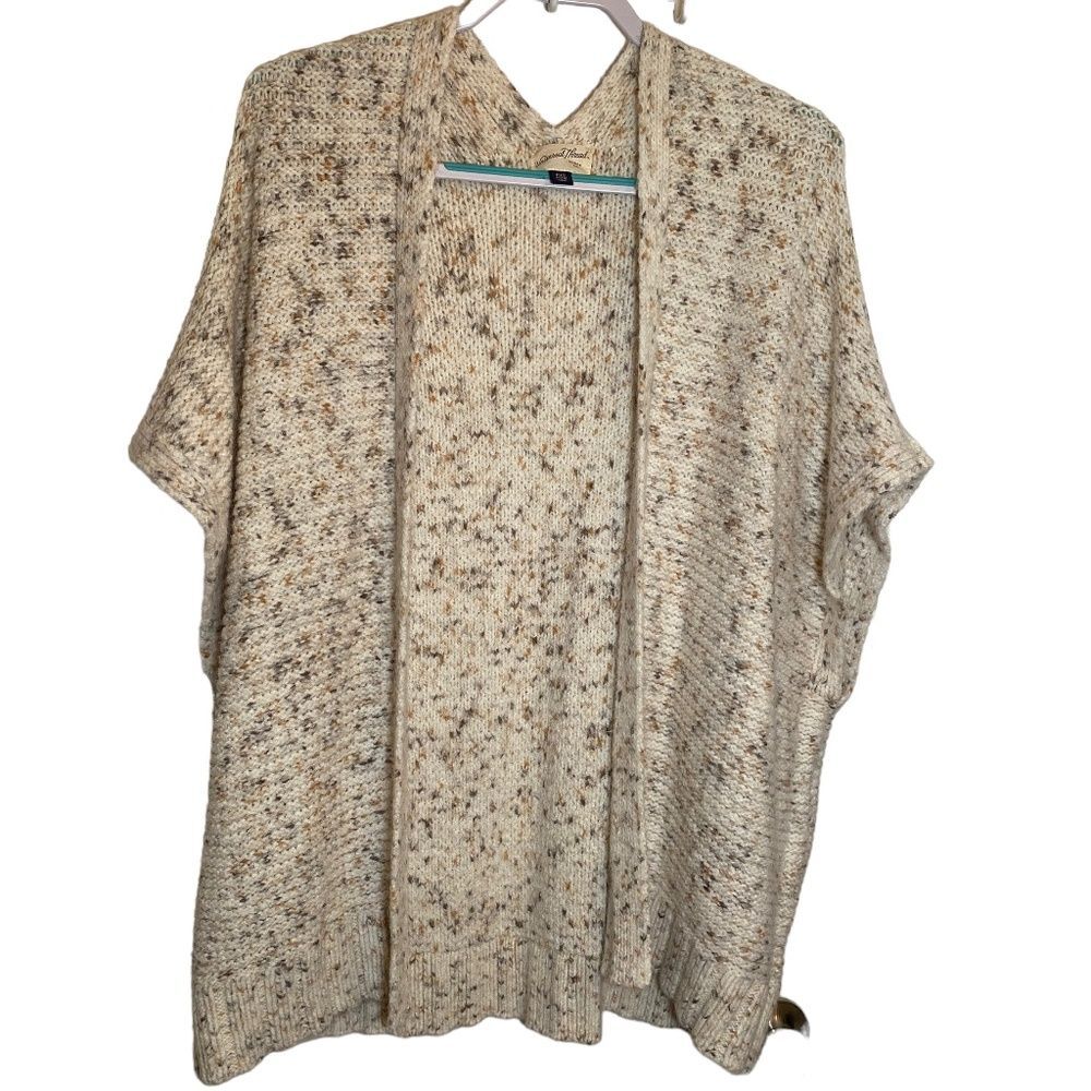 Universal Thread Open Cardigan Shrug Sweater Cream Multicolor Speckled One Size